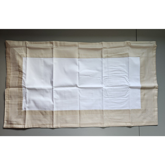 New Frette 2 Pc Set Porto Cotton King Shams White Sandstone Embroidery #06 - Picture 3 of 13